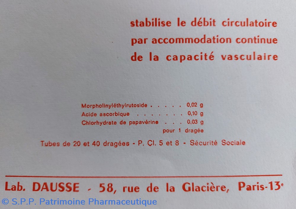 SOLURUTINE - PAPAVÉRINE Lab. Dausse 3 science pharmacie solurutine papaverine lab dausse