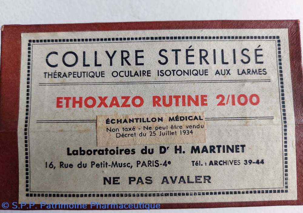 COLLYRE MARTINET ETHOXAZO RUTINE 2/100 science pharmacie collyre martinet ethoxazo rutine 2 100