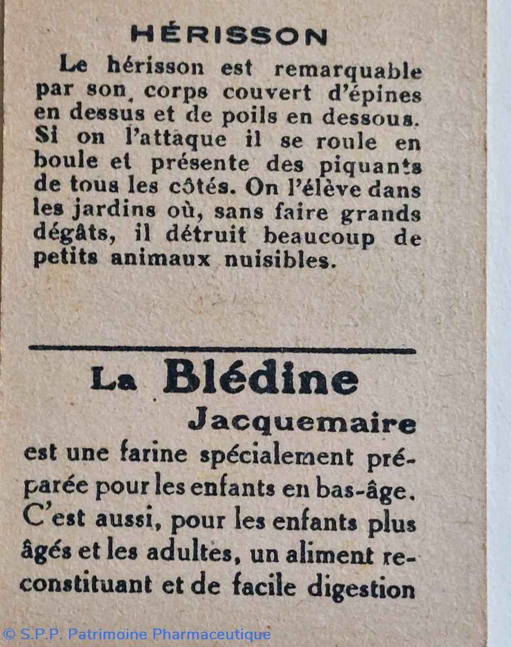 Bon point JACQUEMAIRE - Le Hérisson 2 science pharmacie bon point jacquemaire le herisson