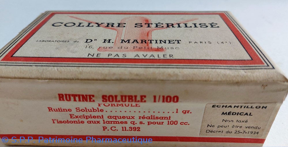 COLLYRE MARTINET RUTINE SOLUBLE 1/100 2 science pharmacie collyre martinet rutine soluble 1 100