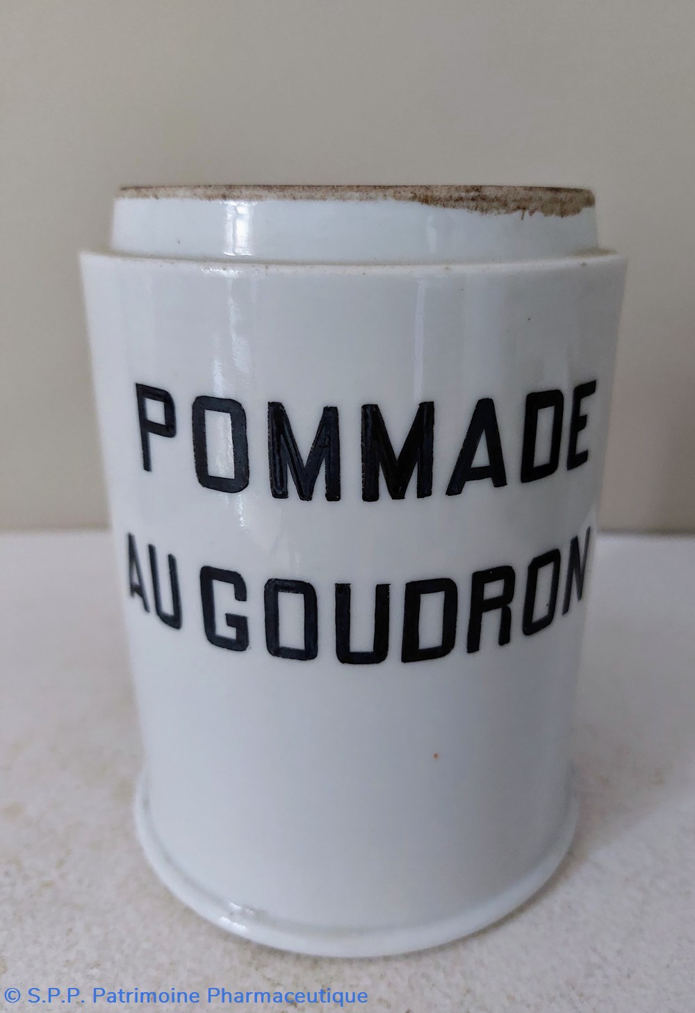 Pot à onguent MEHUN " POMMADE AU GOUDRON " science pharmacie pot a onguent mehun pommade au goudron