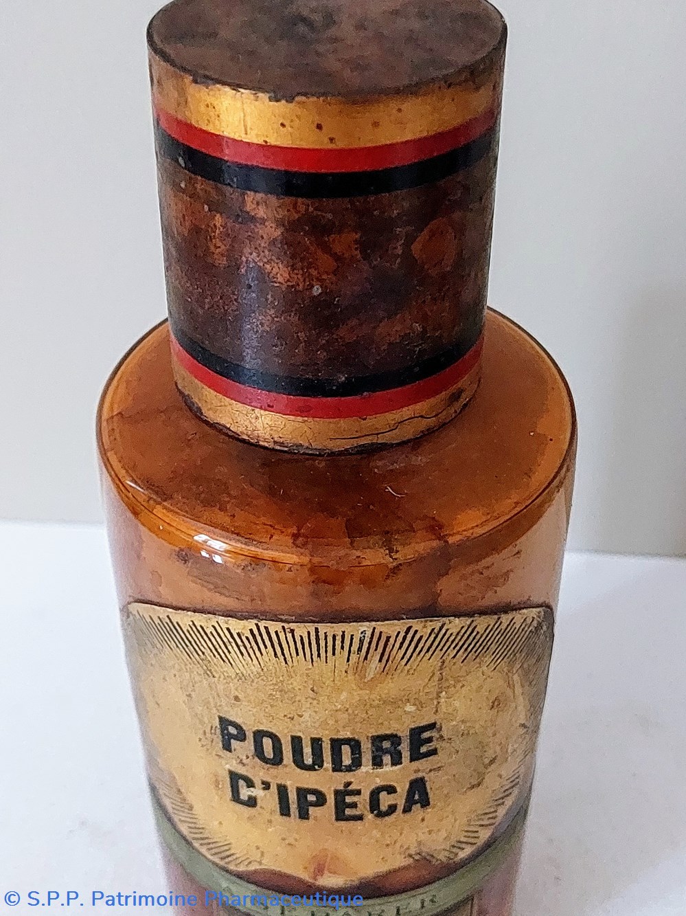 science pharmacie flacon 19 5 cm verre ambre poudre ipeca poudre ipecacuanha