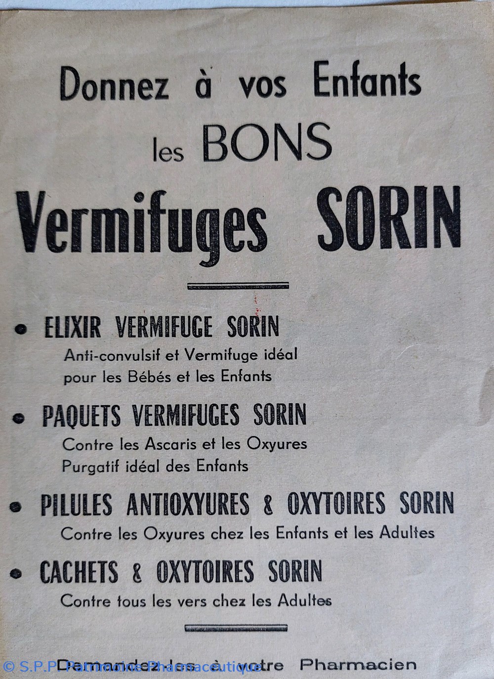 Vermifuges SORIN objets publicitaires vermifuges sorin