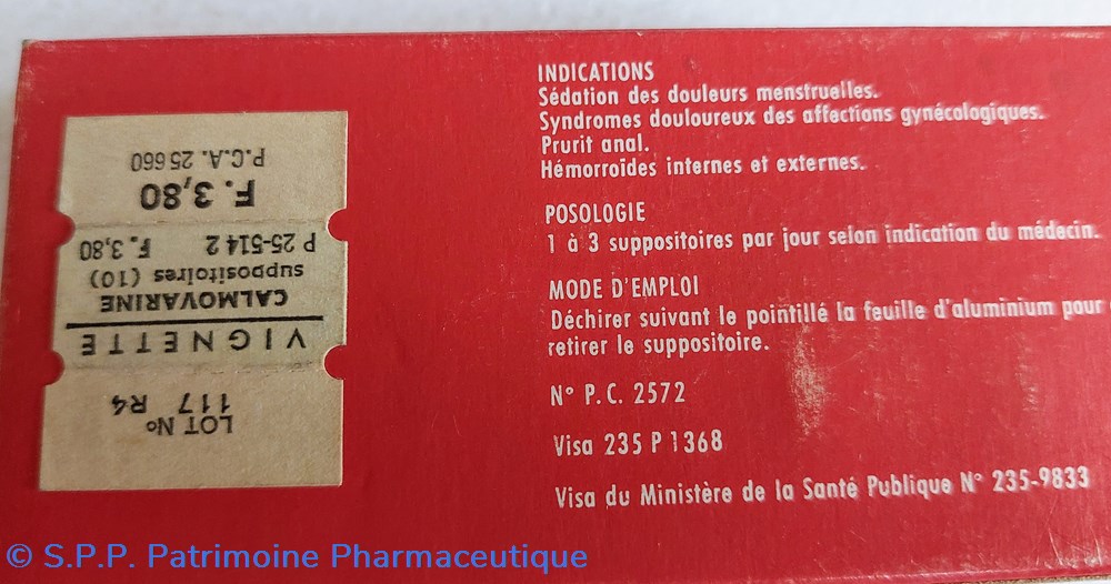 science calmovarine suppositoires