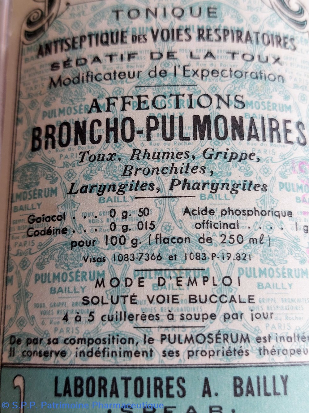 PULMOSERUM BAILLY ( Sirop) 6 science pulmoserum bailly sirop