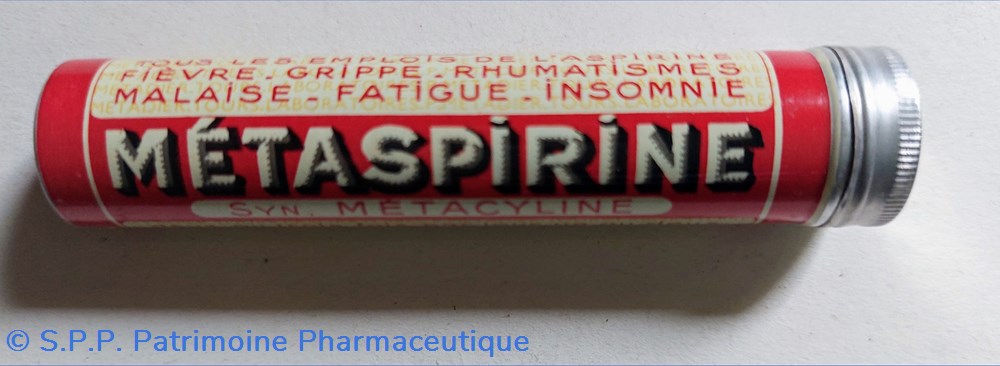 science pharmacie metaspirine syn metacyline
