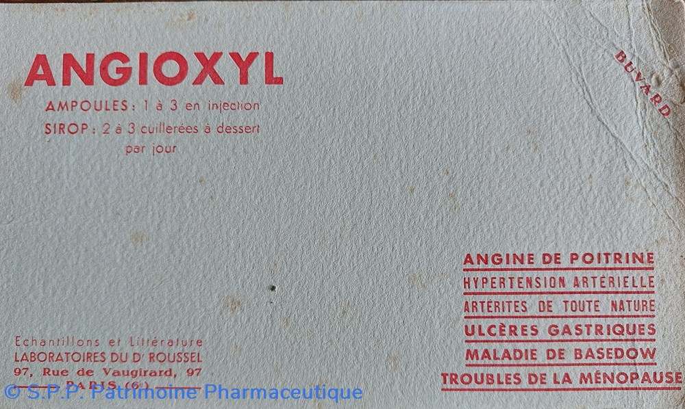science pharmacie angioxyl laboratoires du dr roussel