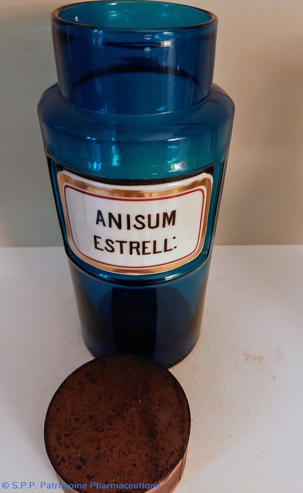 Pot de Pharmacie en verre bleu Anisum Estrell: 2 science pot de pharmacie en verre bleu anisum estrell