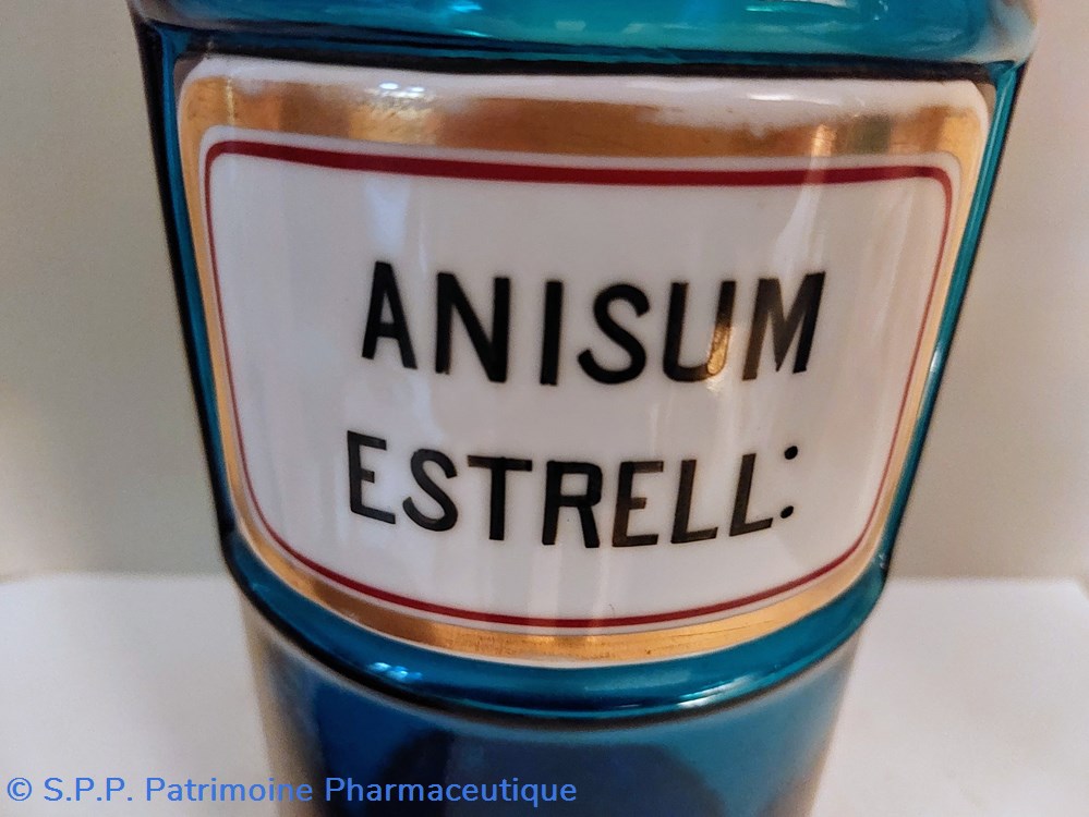 Pot de Pharmacie en verre bleu Anisum Estrell: 4 science pot de pharmacie en verre bleu anisum estrell
