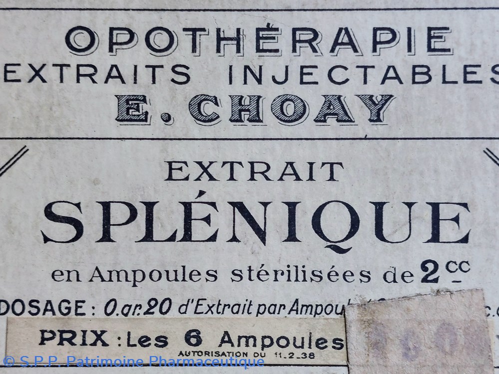 Extrait SPLÉNIQUE 6 Ampoules 2 cc - CHOAY 4 science pharmacie extrait splenique 6 ampoules 2 cc choay