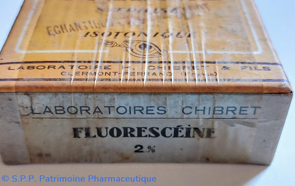 COLLYRE FLUORESCÉINE CHIBRET 2% science pharmacie collyre fluoresceine chibret 2