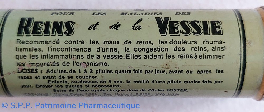 PILULES FOSTER ( Reins vessie) Lab Lincoln 3 science pharmacie pilules foster reins vessie lab lincoln