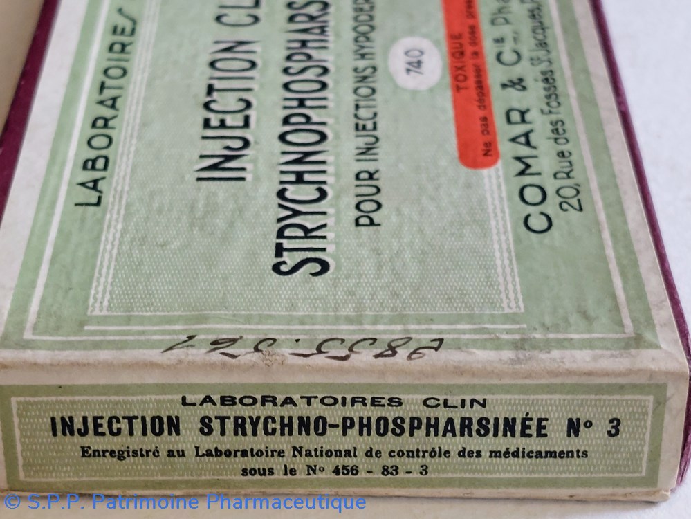INJECTION CLIN Strychnophospharsinée N3 4 science pharmacie injection clin strychnophospharsinee n3