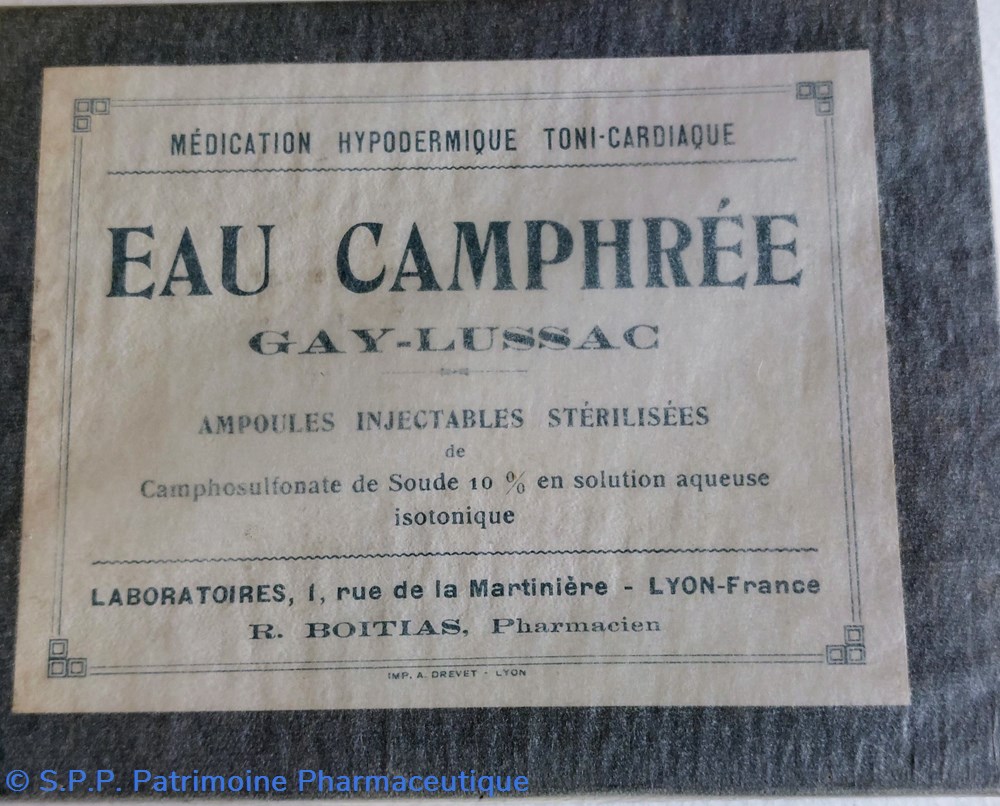 science eau camphree gay lussac ampoules