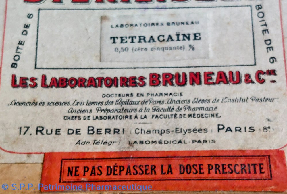 TÉTRACAÏNE 0.50%- 6 Ampoules BRUNEAU 5 science pharmacie tetracaine 0 50 6 ampoules bruneau