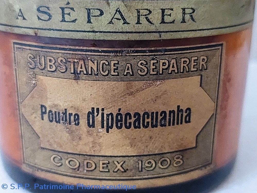 science pharmacie flacon 19 5 cm verre ambre poudre ipeca poudre ipecacuanha