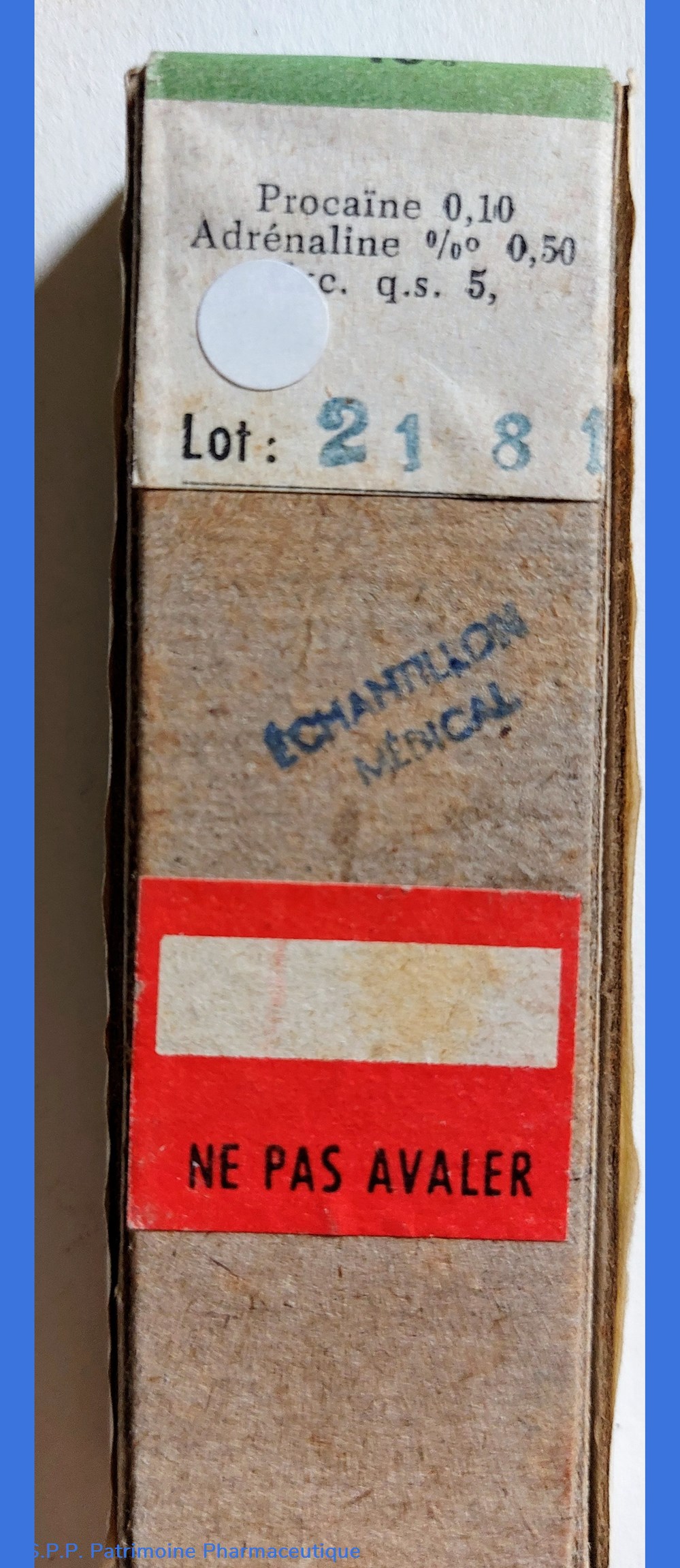 science pharmacie procaine adrenaline tube pommade pos