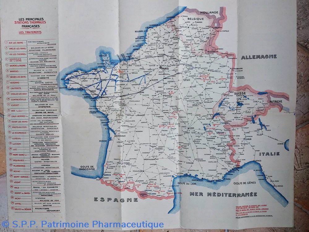 documents anciens depliant des stations thermales