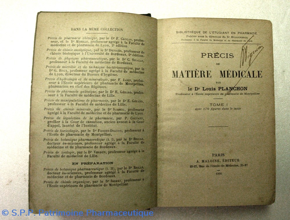 science pharmacie precis de matiere medicale