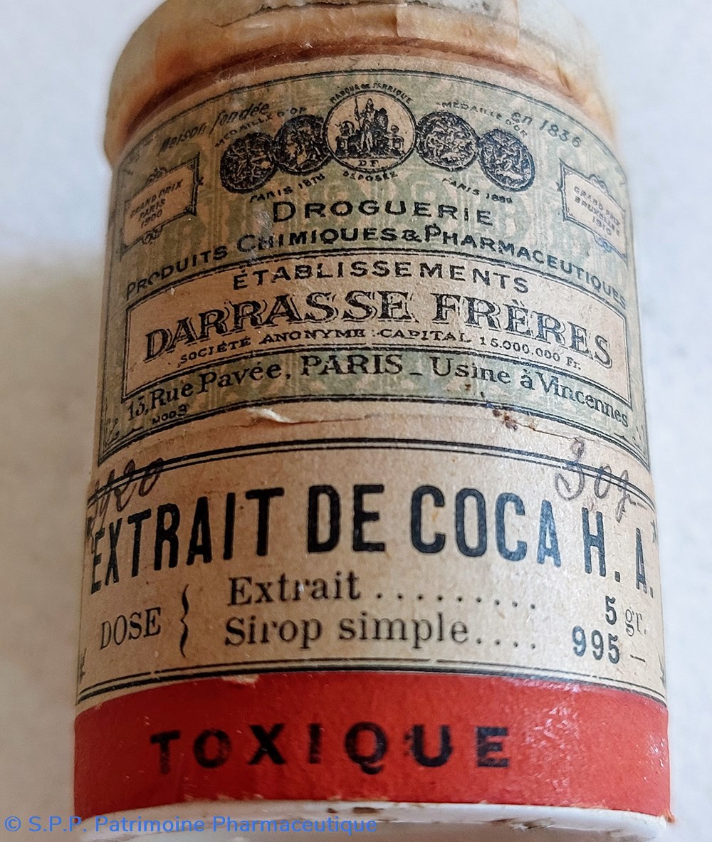EXTRAIT DE COCA H. A. Pot de 30 GR. science pharmacie extrait de coca h a pot de 30 gr