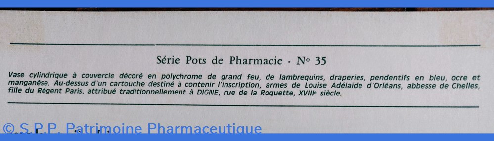 ROUSSEL N°35 Vase cylindrique à couvercle XVIII 4 science pharmacie roussel n 35 vase cylindrique a couvercle xviii