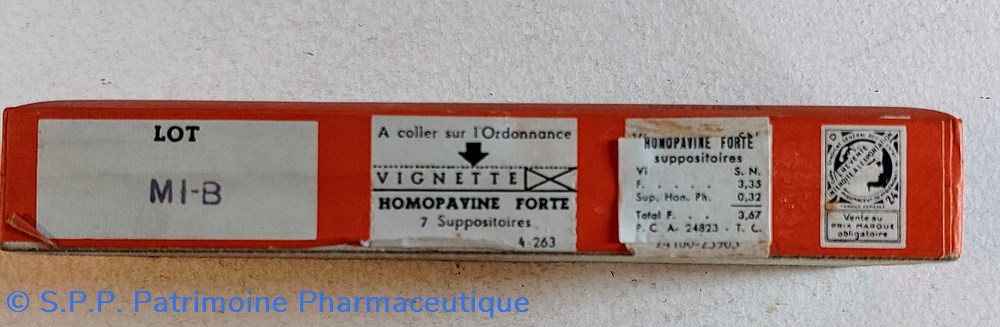 science pharmacie homopavine forte 7 suppositoires