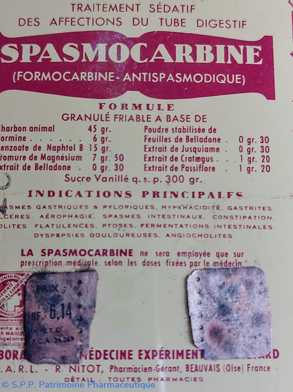 SPASMOCARBINE ( Granulés) 5 science spasmocarbine granules