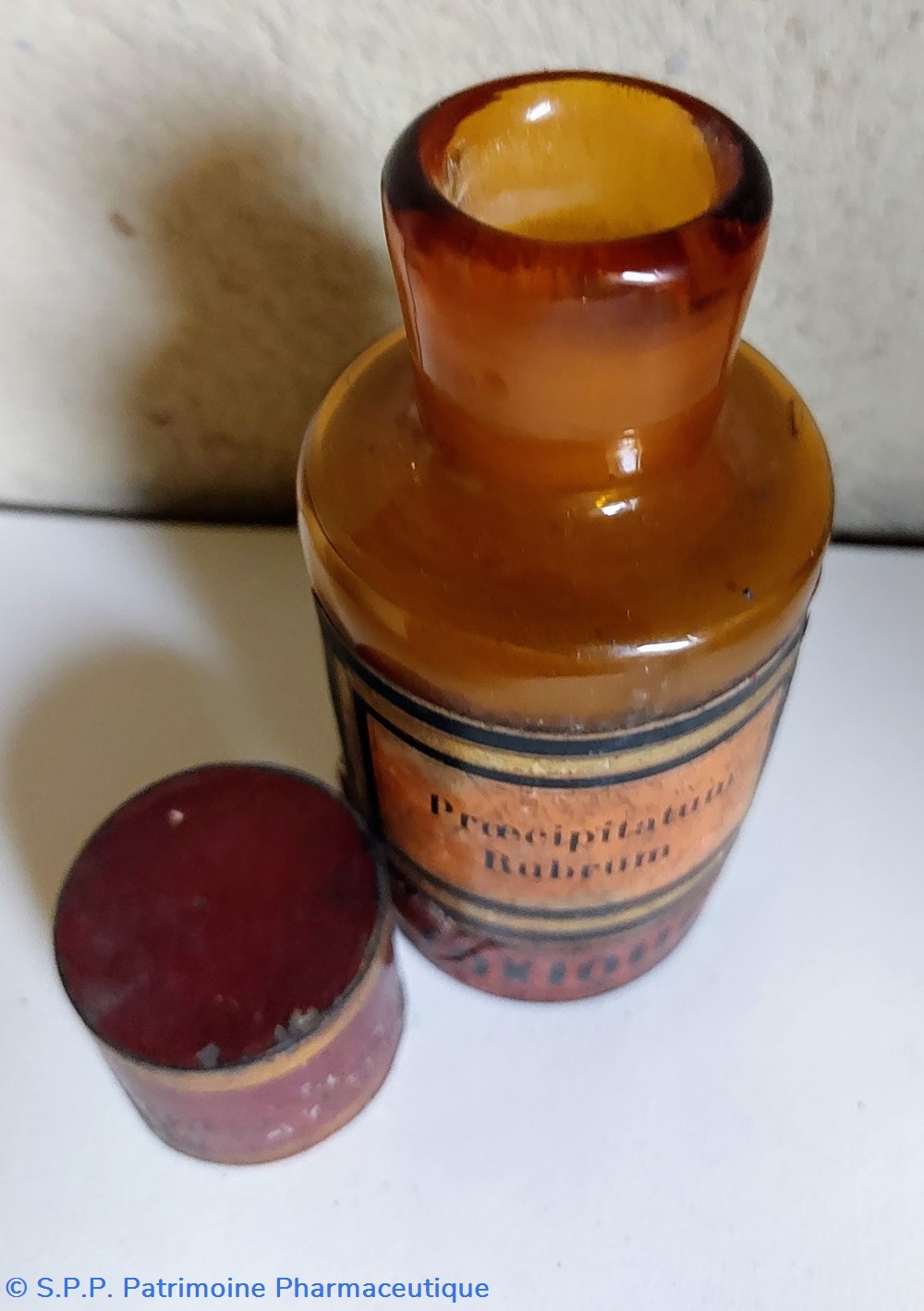 science pharmacie flacon verre ambre 11 5 proecipitatum rubrum