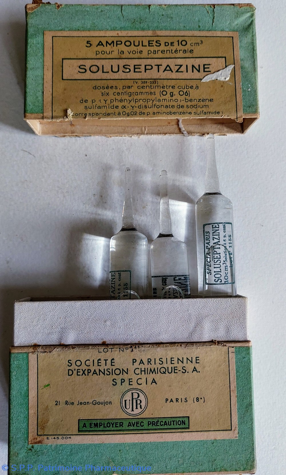 science soluseptazine ampoules par voie parenterale