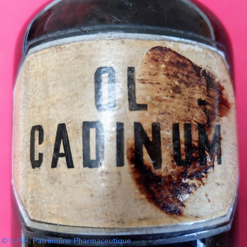 OL CADINUM - Bouteille en verre 6 science pharmacie ol cadinum bouteille en verre