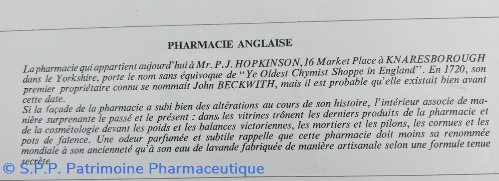 science pharmacie anglaise lab roussel n13