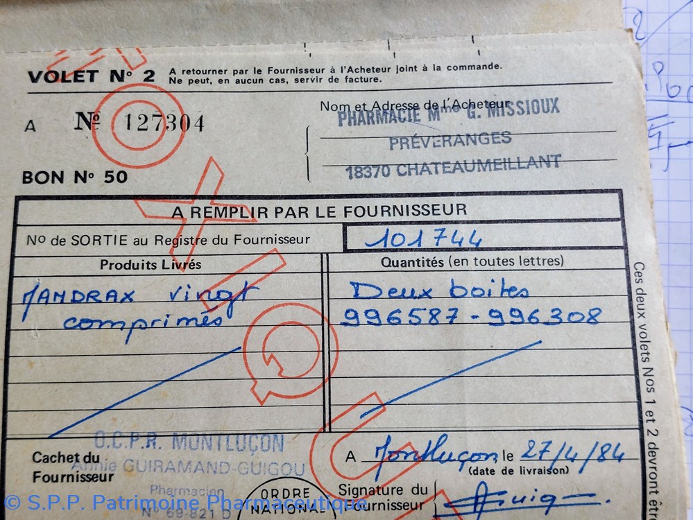 documents anciens bons achat et livraison 1955 1984
