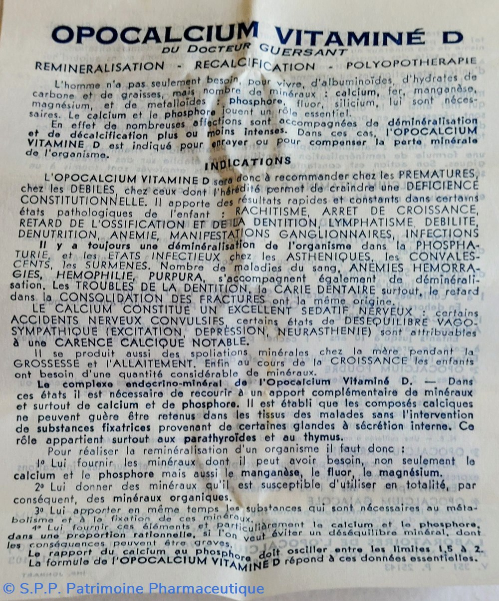 science pharmacie opocalcium vitamine d du dr guersant
