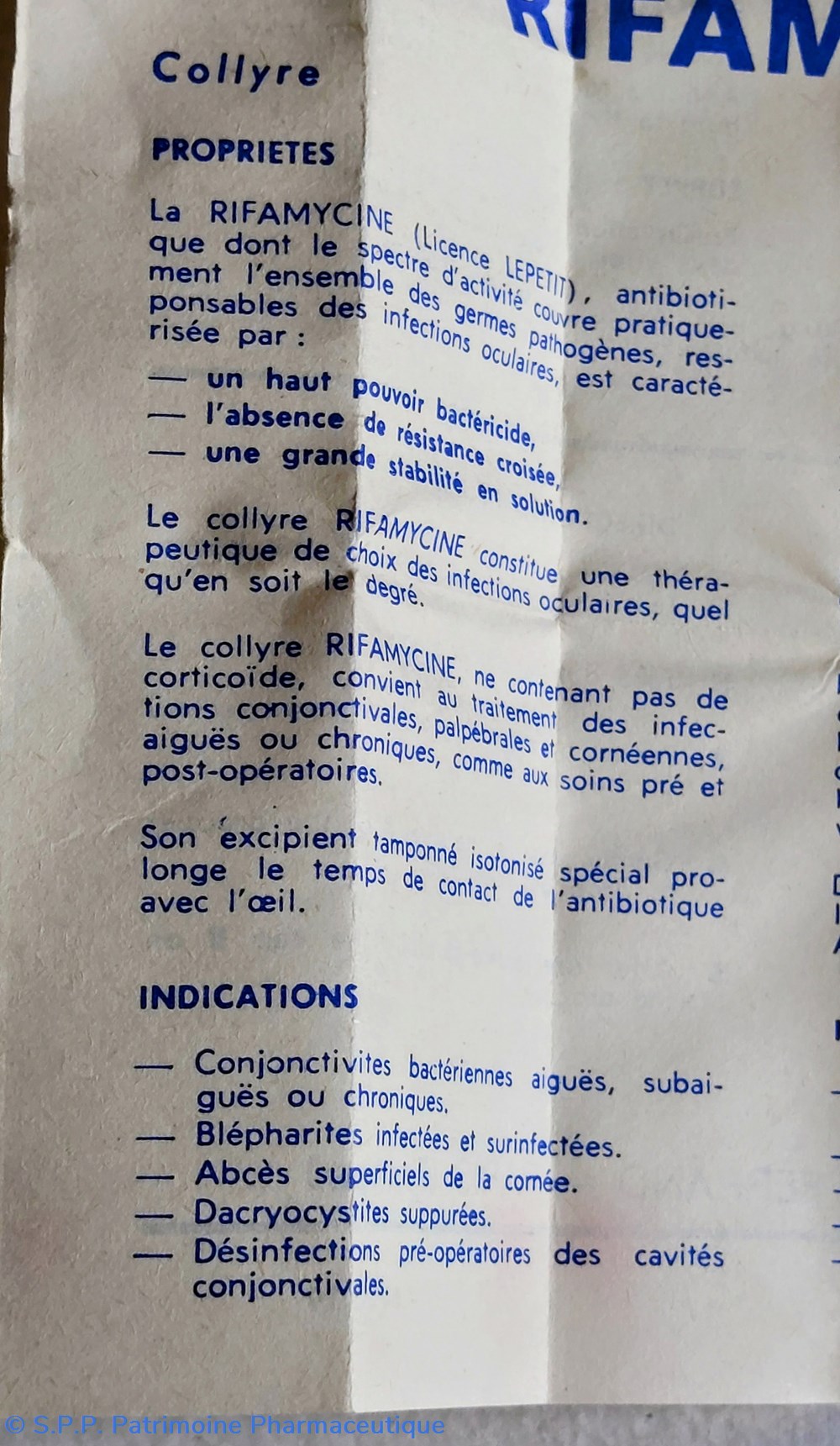 science pharmacie collyre rifamycine chibret