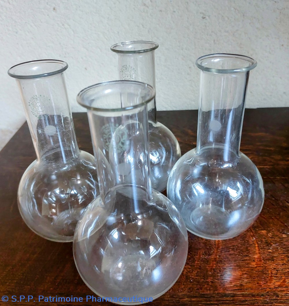 science pharmacie ballons de laboratoire en pyrex 250 lot de 4