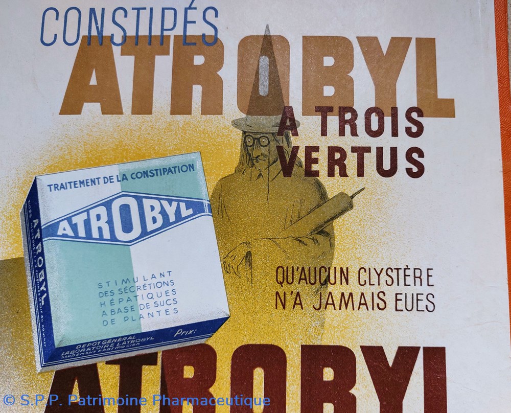 ATROBYL Affiches / traitement de constipation 5 objets publicitaires atrobyl affiches traitement de constipation