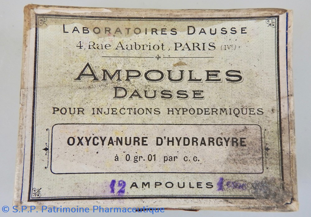 Oxycyanure d'Hydrargyre Ampoules science pharmacie oxycyanure hydrargyre ampoules