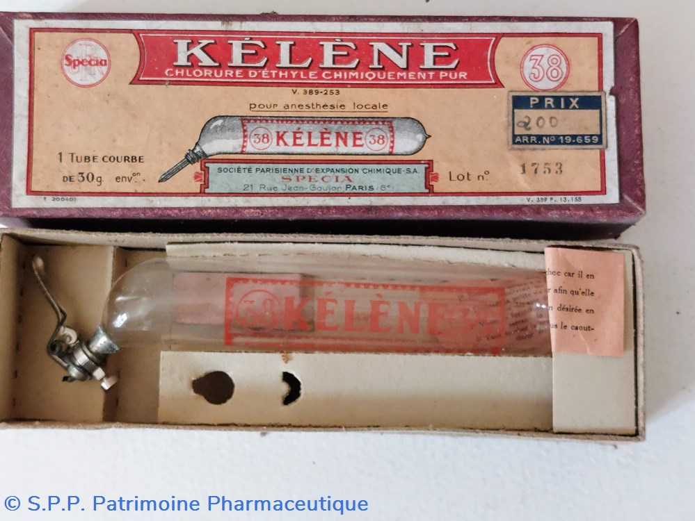 Chlorure d'ethyle - Tube courbe 30 g 'KÉLÈNE 4 science pharmacie chlorure ethyle tube courbe 30 g kelene