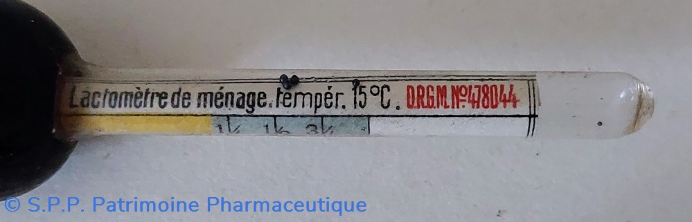 Lactomètre de ménage 15 °C. / DRGM 4 science pharmacie lactometre de menage 15 c drgm