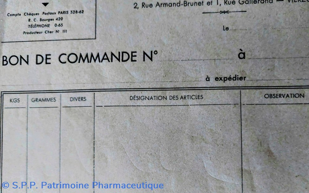 documents anciens bons de commande rene malleret vierzon