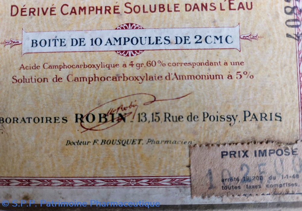 CAMPHYDRYL ROBIN ( ampoules) 5 science camphydryl robin ampoules