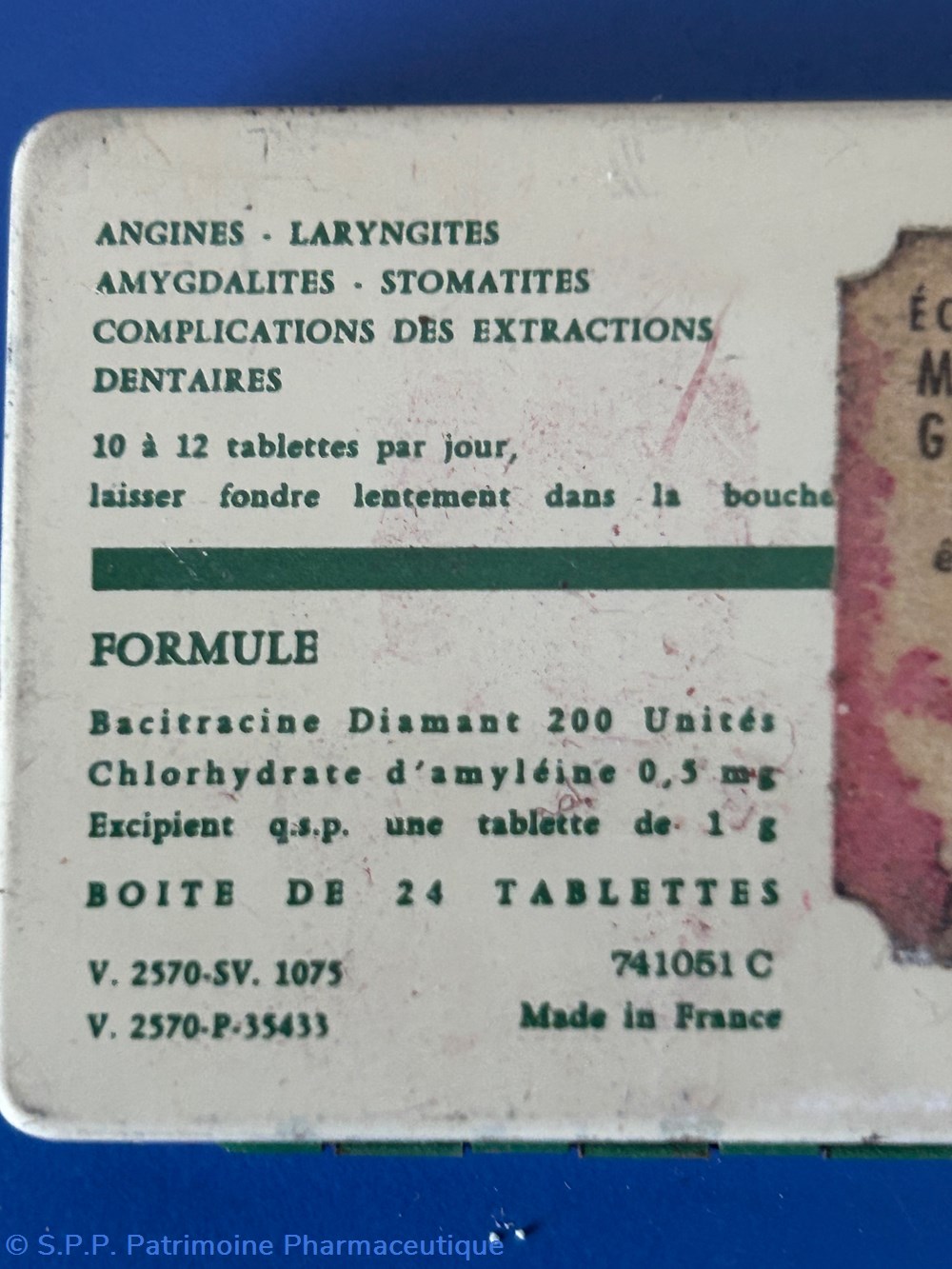 BACITRACINE Tablettes 3 science pharmacie bacitracine tablettes