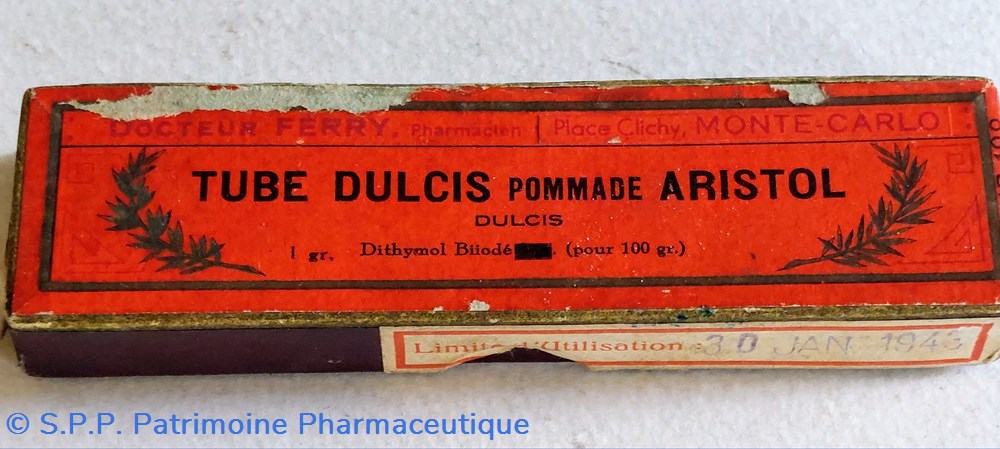 TUBE DULCIS POMMADE ARISTOL science pharmacie tube dulcis pommade aristol