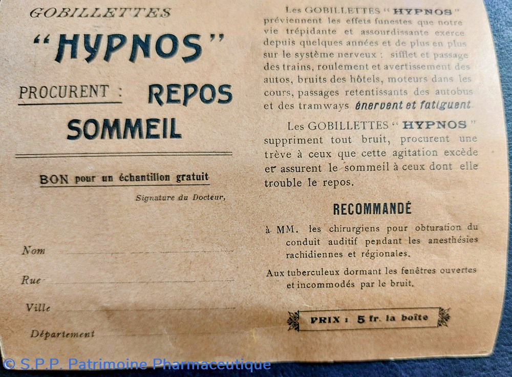 documents anciens gobillettes hypnos