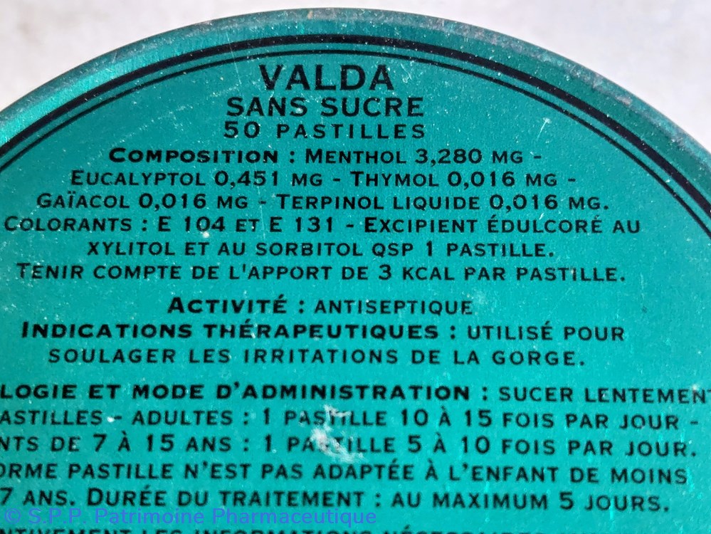 VALDA Pastilles SANS SUCRE 4 science pharmacie valda pastilles sans sucre