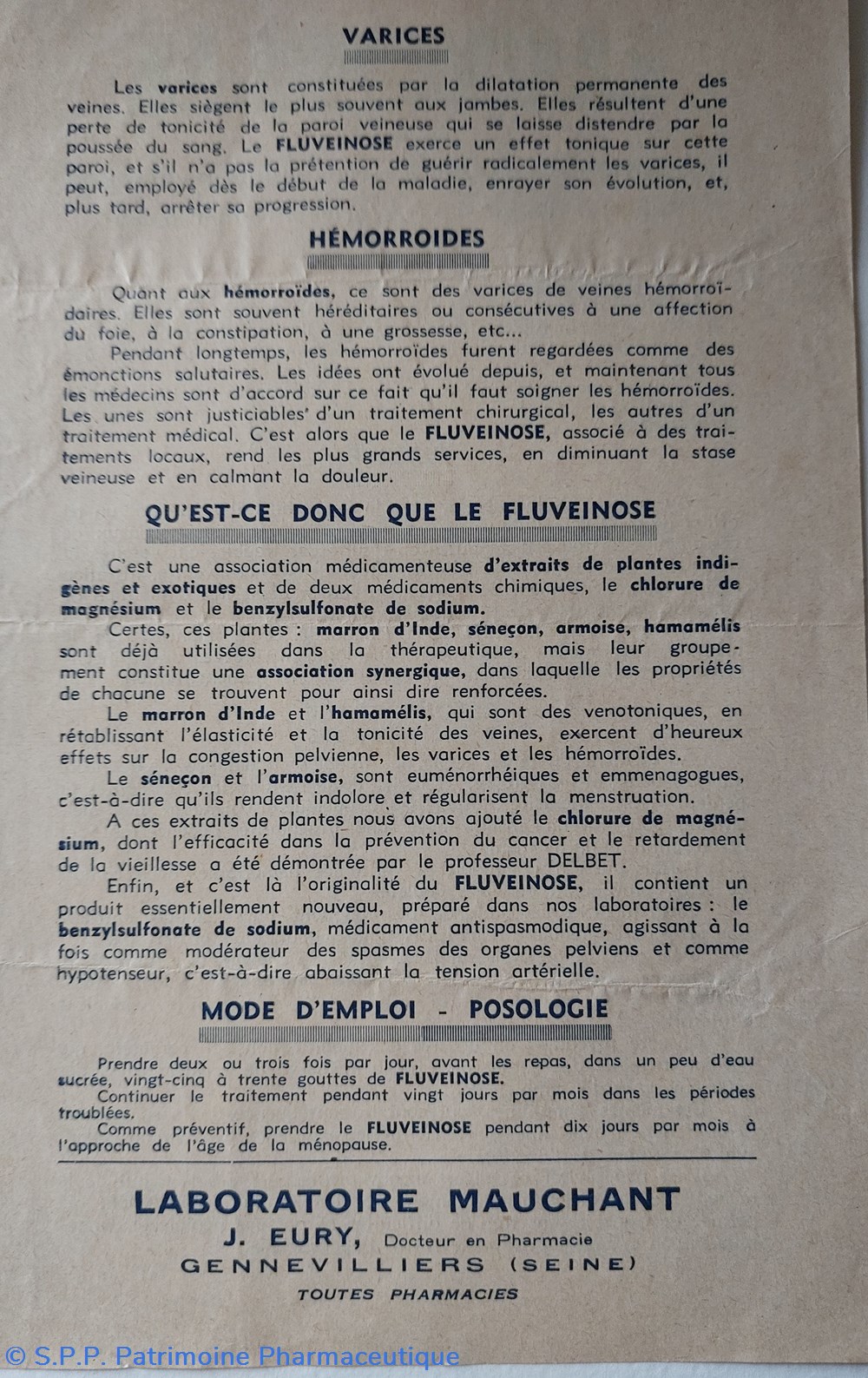 documents anciens fluveinose info produit