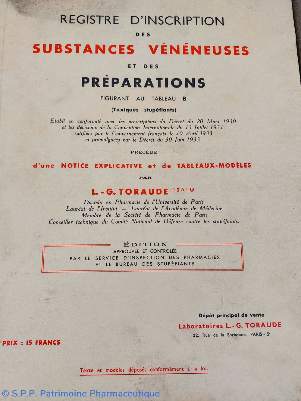 Registres des substances vénéneuses documents anciens registres des substances veneneuses