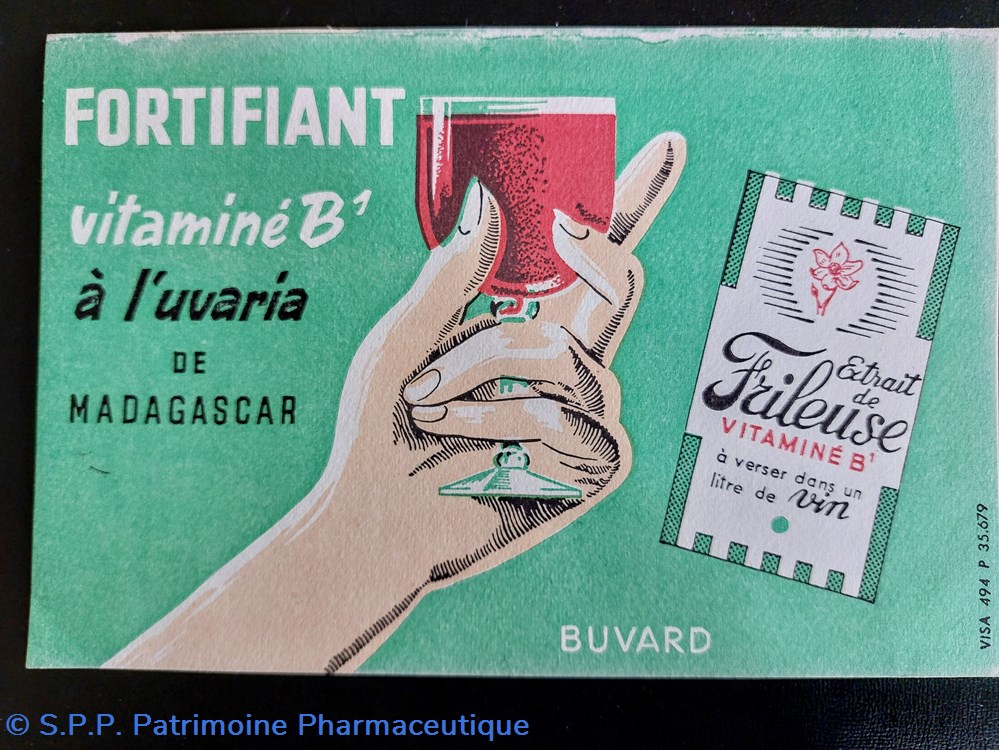science pharmacie extrait de frileuse vitamine b1 buvard
