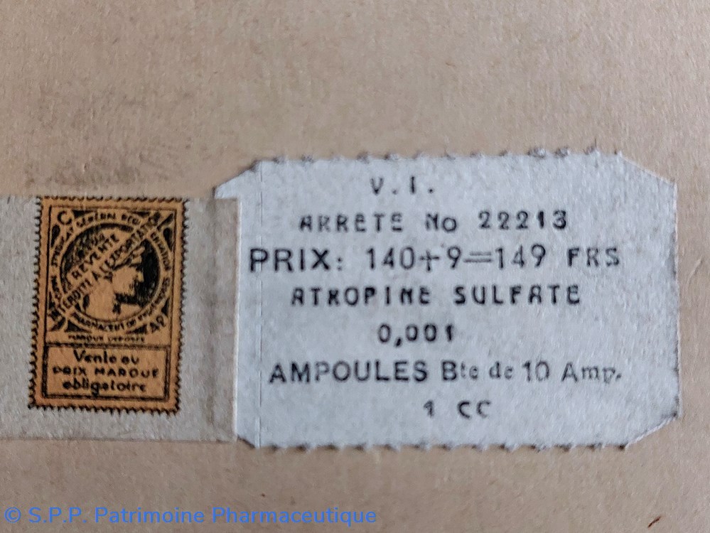 ATROPINE Sulf. 1 mg / 10 ampoules de 1 cm3 4 science pharmacie atropine sulf 1 mg 10 ampoules de 1 cm3