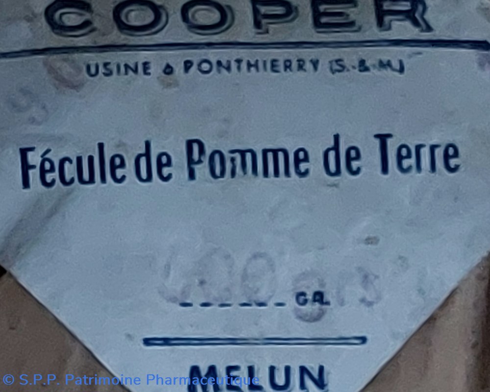 Fécule de pomme de terre CFP 5 science pharmacie fecule de pomme de terre cfp